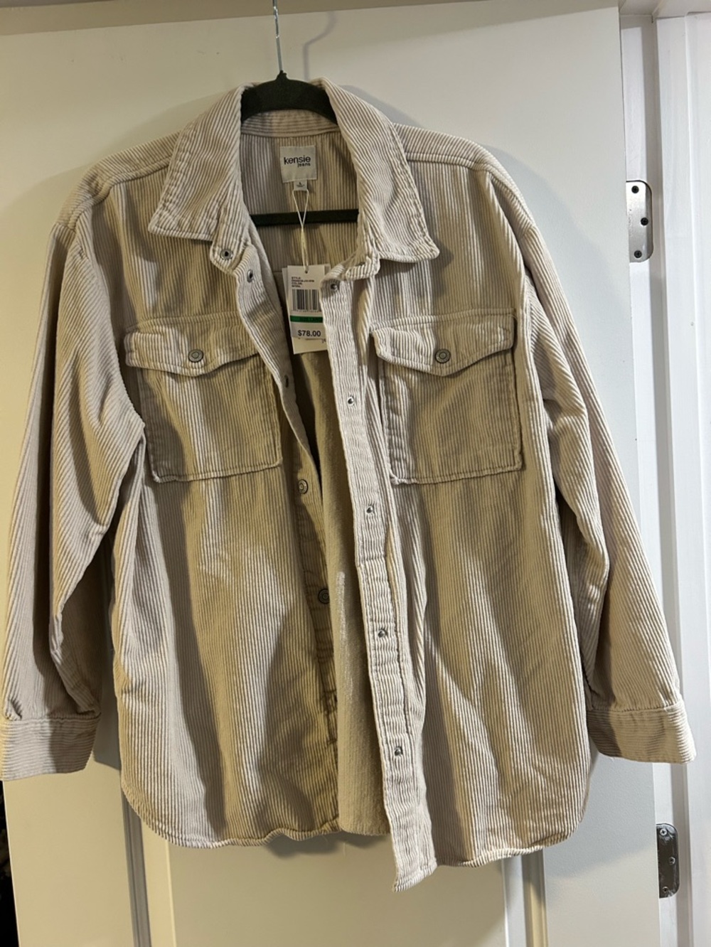 kensie jeans corduroy shacket